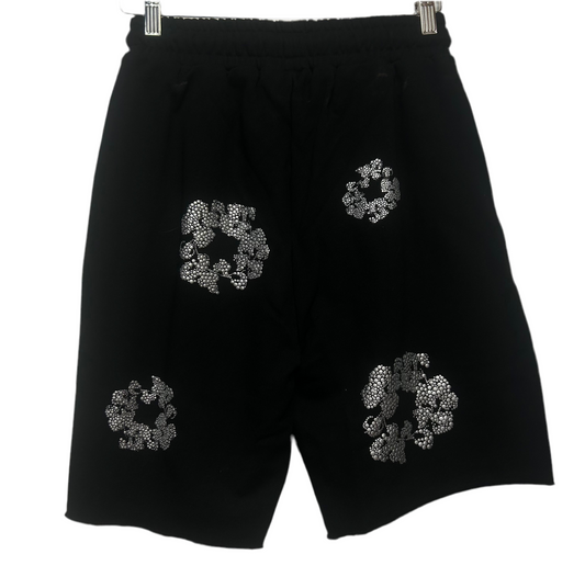 BLACK AND GRAY DENIM TEARS SHORT