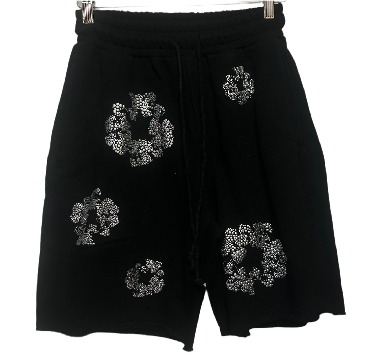 BLACK AND GRAY DENIM TEARS SHORT