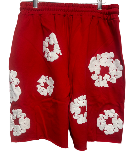 RED DENIM TEARS SHORT