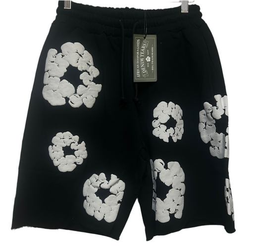 BLACK DENIM TEARS SHORT