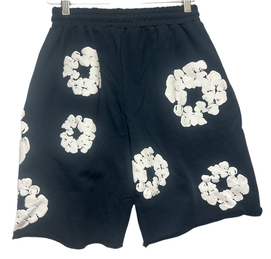 NAVY BLUE DEMIM TEARS SHORT